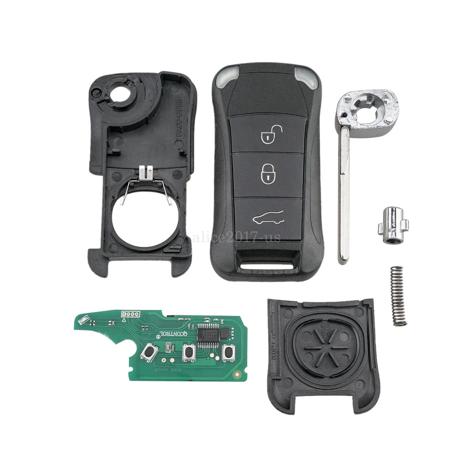 2 Para 2006 2007 2008 2009 2010 2011 Porsche Cayenne Mando a Distancia Llavero Transmisor Foto 4 de 4