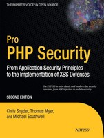 Pro PHP Security Chris Snyder (U. A.) Taschenbuch Xviii Englisch 2010 Apress