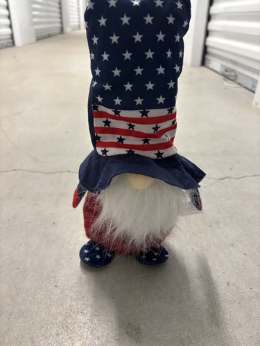 Plush 4th of July Gnome – Small Patriotic Tabletop Decor – USA Holiday Accent