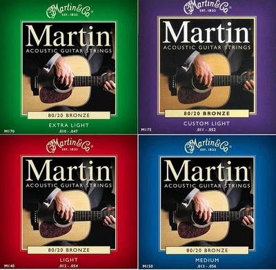 Martin Bronze Acoustic Guitar Strings 12 - 54 10 - 47 11 - 52 13 - 56