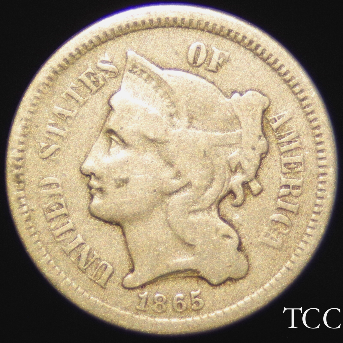 1865 THREE CENT NICKEL ~ AWESOME ORIGINAL COIN ~ 3c LIBERTY ~ TCC | eBay