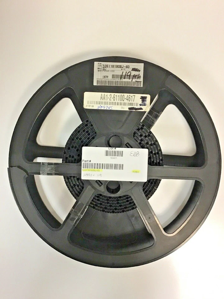 TC5118180BJ-60 TOSHIBA 8MB 72-pin SIMM Vintage Ram REEL of ~119 PCS - Image 2 of 4