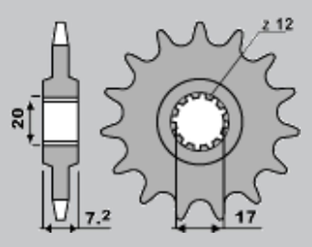 Pignon arrière 4461 résistant pour éliminer les sauts de chaîne sur Yamaha DT 50