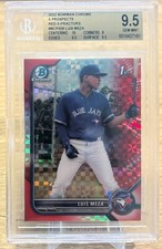 2022 Bowman Chrome X Luis Meza RC Rookie First Red X-Fractor #'d 1/3 BGS 9.5