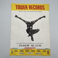 Seal Self Titled Vtg 1994 UK Promo Print Ad 9"x12" AD ONLY Tower Records