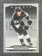 Jordan Spence 2022-23 Parkhurst Champions Hockey Base Silver Rookie #296 RC