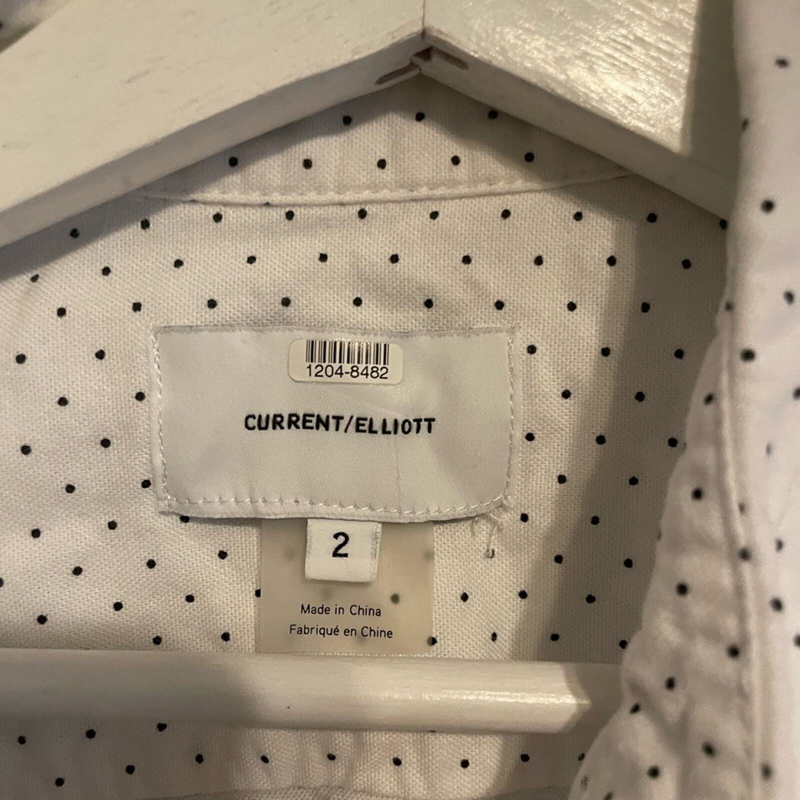 Current Elliott Polka Dot button down Top Size 2 - image 5