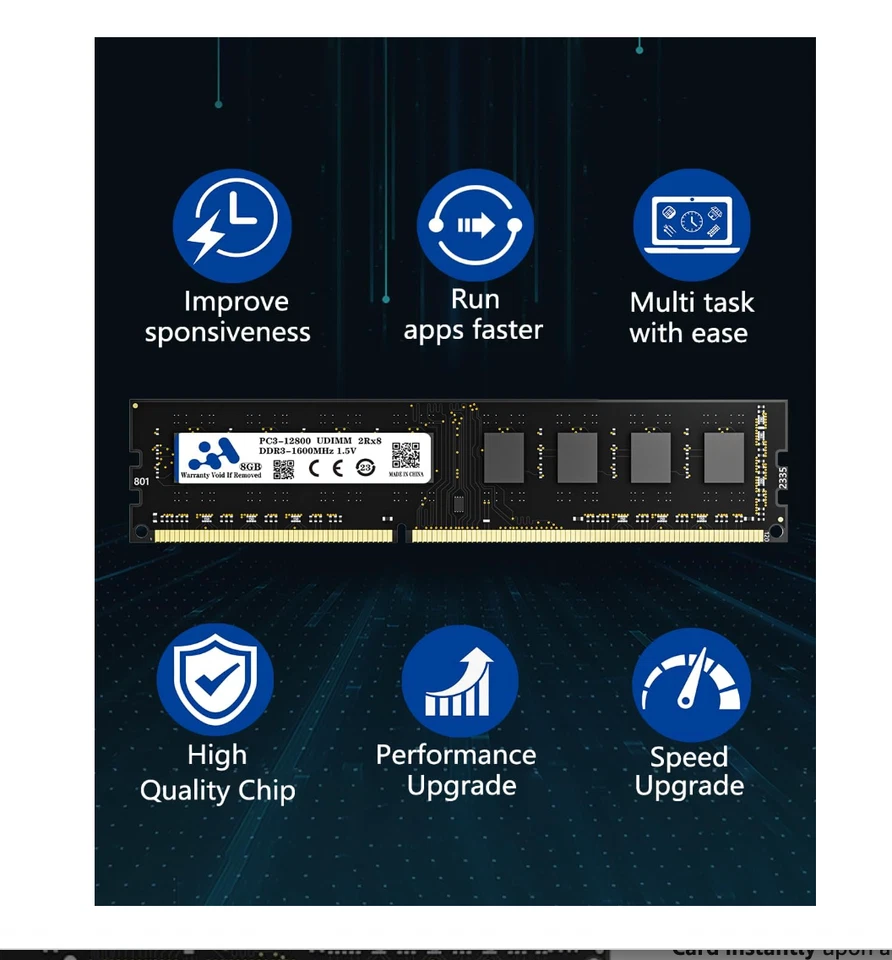 Brand New Arshray Desktop Ram DDR3, 1600MHZ 8Gb 1.5V Ram - Image 2 of 4