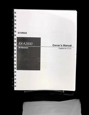 Yamaha RX-A2000 AV Receiver Manual Instructions User Guide Reprint