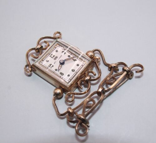 Working Vintage Wakmann Blue Dial Manual Wind incabloc Ladies Watch 16mm Fit 6in Working Vintage Wakmann Blue Dial Manual Wind Incabloc  main image 3
