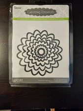 NIP Darice Die Cut Embossing Stencil Nesting Wavy Circles 6 Pieces