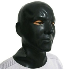 0.6mm Latex Hood Mask Back Zip Hallowen Cosplay Costume Head Around 59-63cm