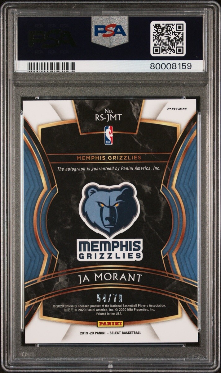 2019-20 Panini Select Silver Prizm Ja Morant RC Rookie AUTO 2019-20 Panini Select Silver Prizm Ja Morant RC Rookie AUTO