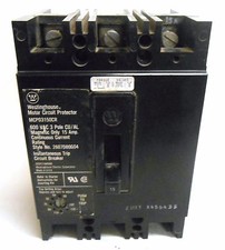 WESTINGHOUSE CIRCUIT BREAKER MCP03150CR, STYLE 2610D55G04, 15A AMP, 3 POLE
