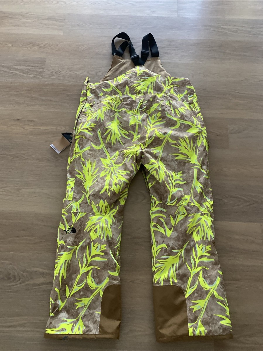 NWT The North Face Women's Freedom Insulated Bib Pants Neon Brown