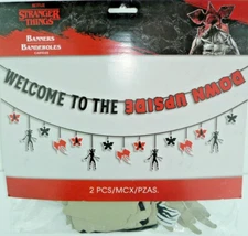Stranger Things Upside Down Banner Demogorgon Wall Decoration Halloween Party