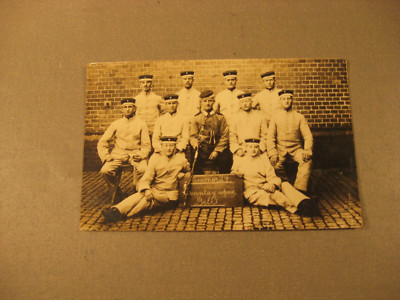 Private Postcard Soldier Group, Uniform No Money Circa 1917 - Antique Soldier WW1 