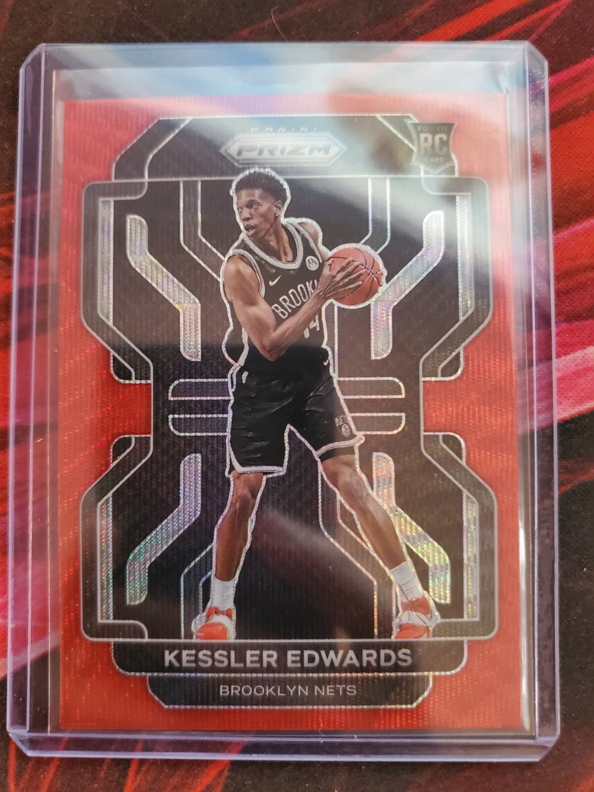 2021-22 Panini Prizm Ruby Wave Prizm Kessler Edwards #284 Rookie RC