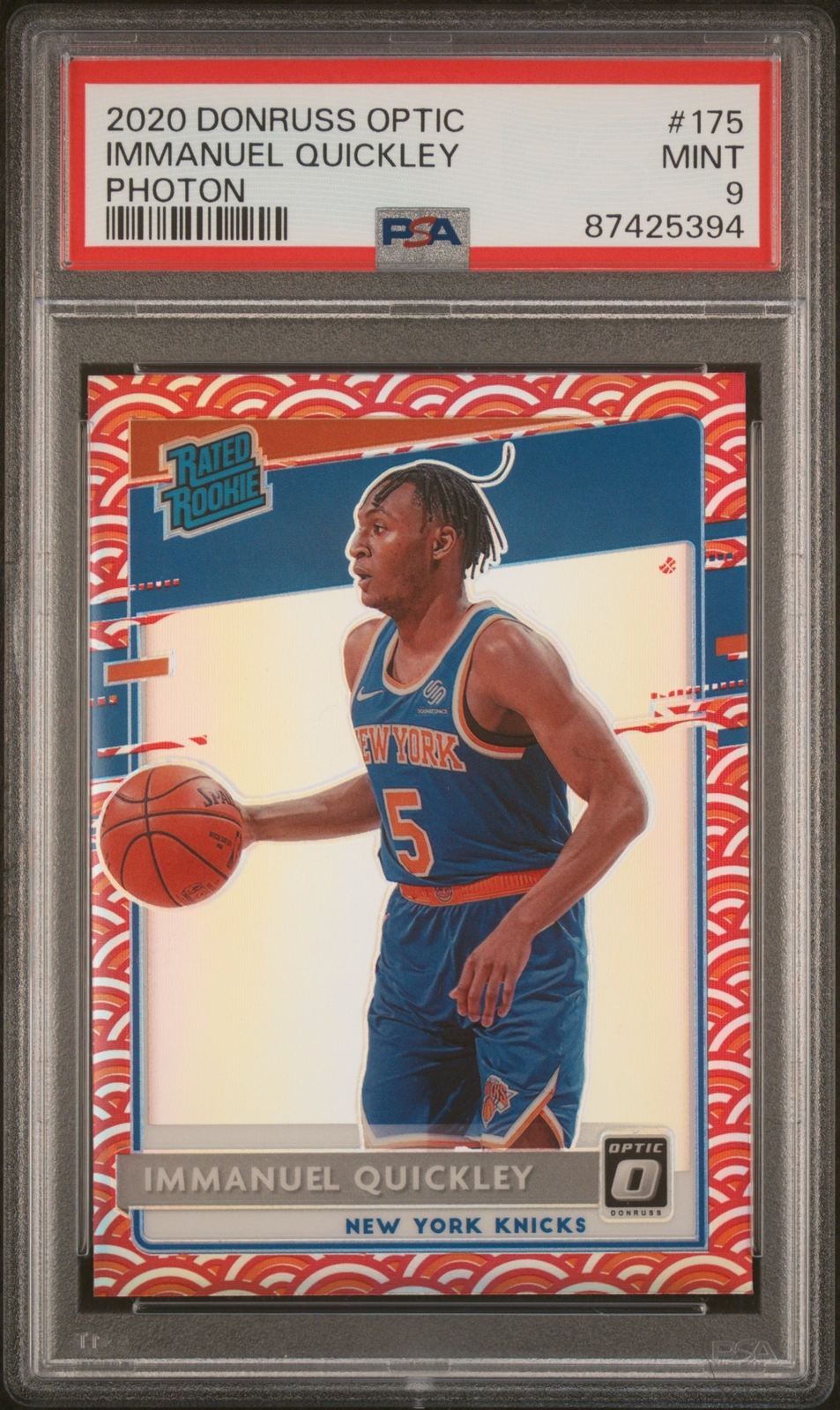 2020 PANINI DONRUSS OPTIC PHOTON #175 IMMANUEL QUICKLEY PSA 9