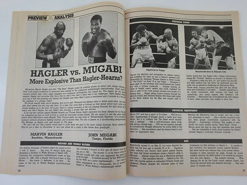World Boxing Magazine December 1985 Hagler / Mugabi/ / Hearns / Shuler - 画像12/12