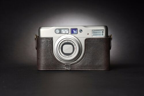 Genuine Real Leather Half Camera Case Bag Cover para Contax TVS ii Film Camera - Imagen 2 de 34
