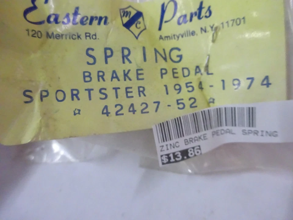 De colección Harley K-Models Sportsters Rpl 42427-52 ZINC Pedal de freno Resorte de retorno Foto 2 de 4