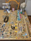 Antique Vintage Estate Exquisite Costume Jewelry Lot Gold Vibrant Some Signed