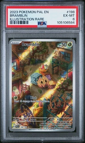 2023 POKEMON PAL EN-PALDEA EVOLVED ILLUSTRATION RARE #198 BRAMBLIN PSA 6