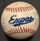 1992 Montreal Expos Logo Ball Team 24 Signed Baseball Martinez Alou