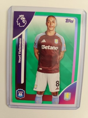 Topps Premier League 2026 Base Green Parallel Youri Tielemans Aston Villa 28