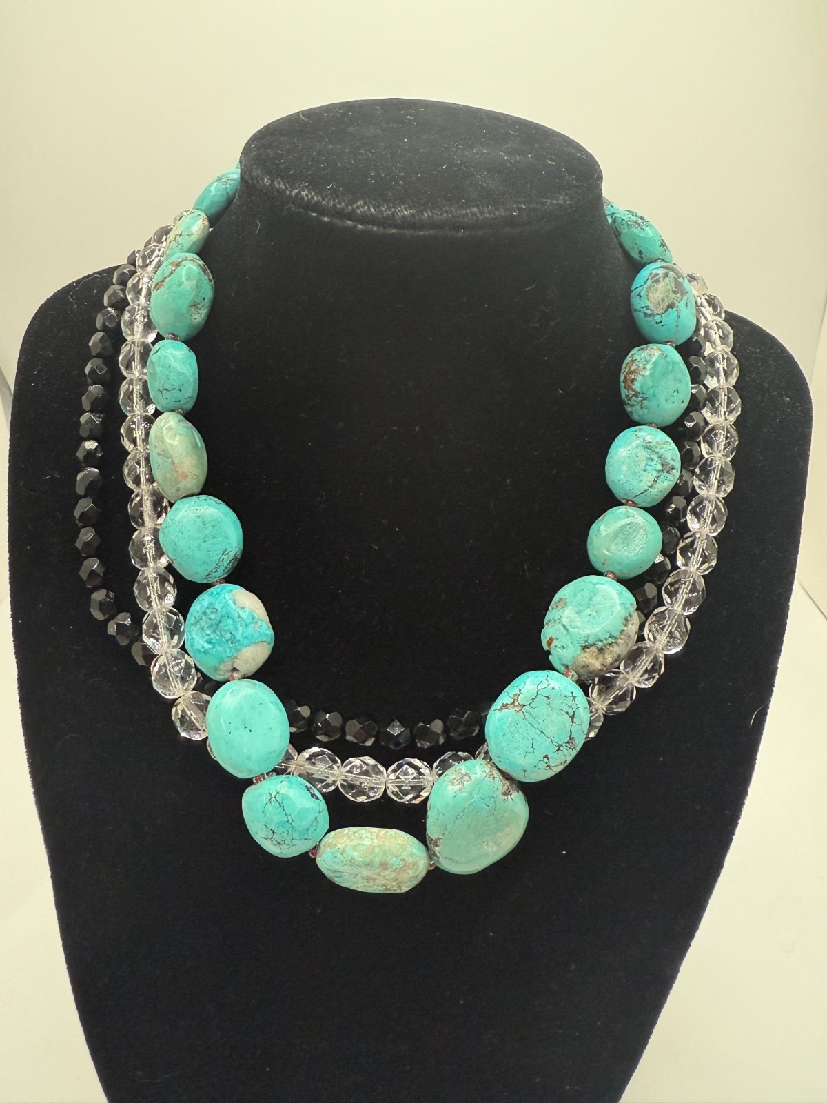 Statement Sterling Multi-strand Chunky Turquoise,… - image 2