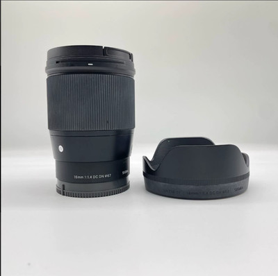 Sigma 16mm F1.4 DC DN Used for Sony E 24mm EQ 9 Blade 0.25M Focus Fast AF