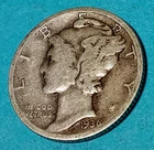 1936 Mercury Dime 90% Silver P Mint 90-Year-Old Coin