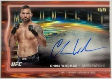 2025 Topps Midnight UFC Chris Weidman On-Card Auto Dusk Refractor 45/75 #HNS-CW