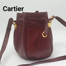 Articolo molto bello✨Borsa a tracolla Cartier pelle bordeaux vintage