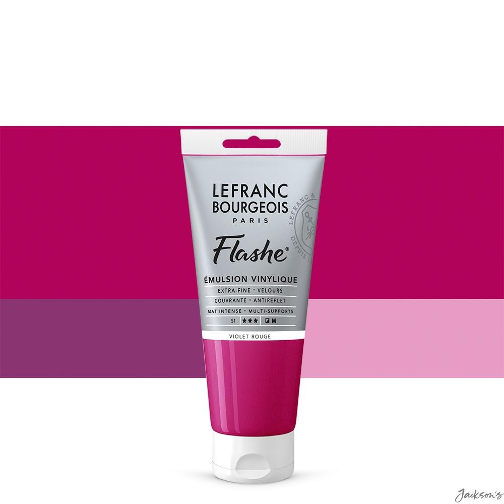 Lefranc Bourgeois Flashe Vinyl Emulsion Paint 80ml Red Violet 618 Matt Art Use