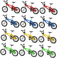 Gejoy 12 Pieces Mini Finger Bikes Mini BMX Bikes Games End of The Vintage Color