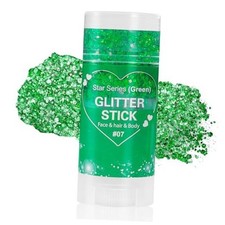 Body Glitter Stick,Sparkling Face Hair Glitter for Mardi Gras Festival Green