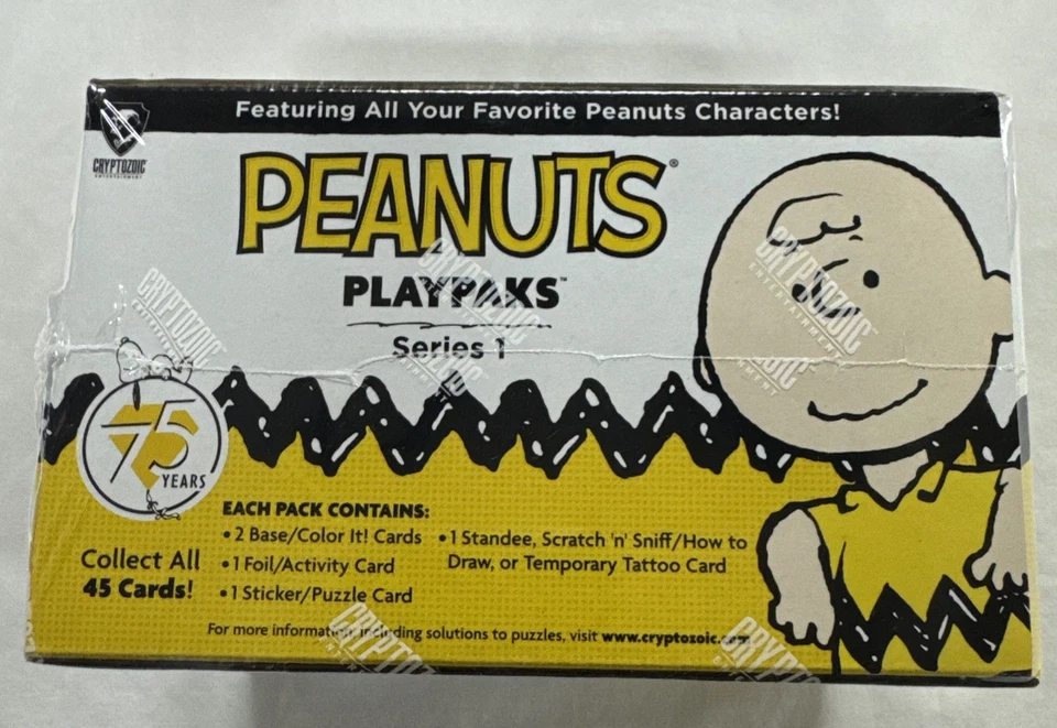 🔥 Peanuts PlayPaks: 75 Años Cryptozoic Tarjetas Coleccionables CAJA Sellada - 24 Paquetes 🔥 Foto 3 de 4