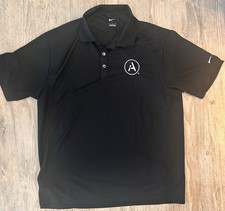 Black Nike Dri Fit Golf Polo s/s A Chest Logo Shirt Size L