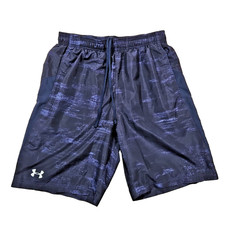 Under Armour Youth Medium Athletic Shorts Blue Training Gym Activewear Fitness