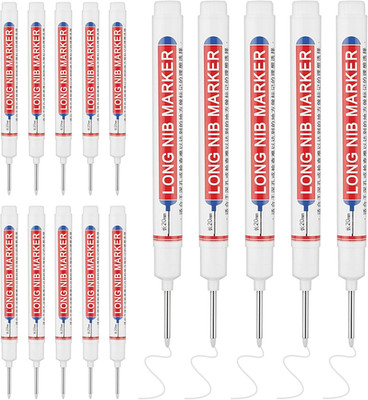 15 Pcs Long Nib Marker, 20 Mm Long Head Deep Hole Marker Pens, Fine Nose Tip Dee