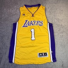 Los Angeles Lakers Jersey Mens Medium Gold NBA D'Angelo Russell 1 Adidas