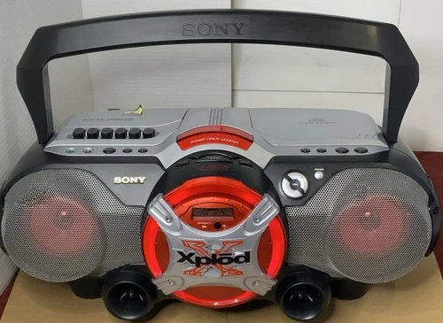 Sony Xplod CFD-G505 Boombox CD Radio Cassette-Corder Big Bass Tested Working
