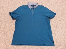 Ted Baker Polo Shirt Mens 6 Blue Classic Pullover Casual Preppy Designer