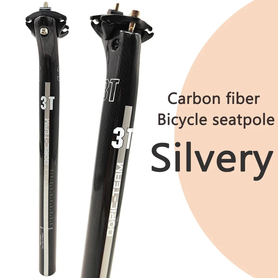 3T Carbon Fiber Seat Tube MTB/Road Bicycle Seat Post 27.2/30.8/31.6x350/400mm - Image 3 of 4