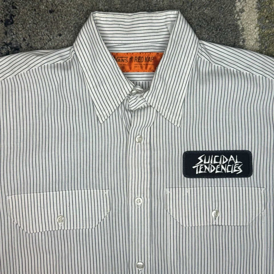 Vans x Suicidal Tendencies Red Kap Work Shirt Men’s Size L - Image 3 of 4