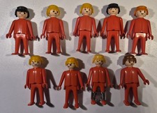 Konvolut 9 Playmobil Figuren Geobra 1974 rot diverse Haare unbewegliche Hände