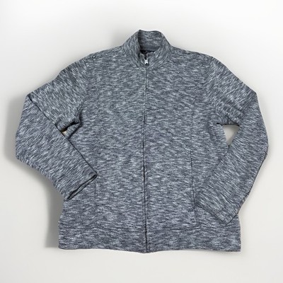 Marc Anthony Charcoal Gray Full Zip Jacket Pockets Sweater Men's Size Large