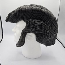 Vtg 2002 Disguise Elvis Presley Rockabilly Pompadour Rubber Costume Wig Black
